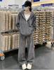 Women's Tie-Dye Athletic Suit: Spring/Autumn Korean Style, Loose Slim Fit, Hooded Sweatshirt & Sweatpants, Casual Two-Piece Set.
