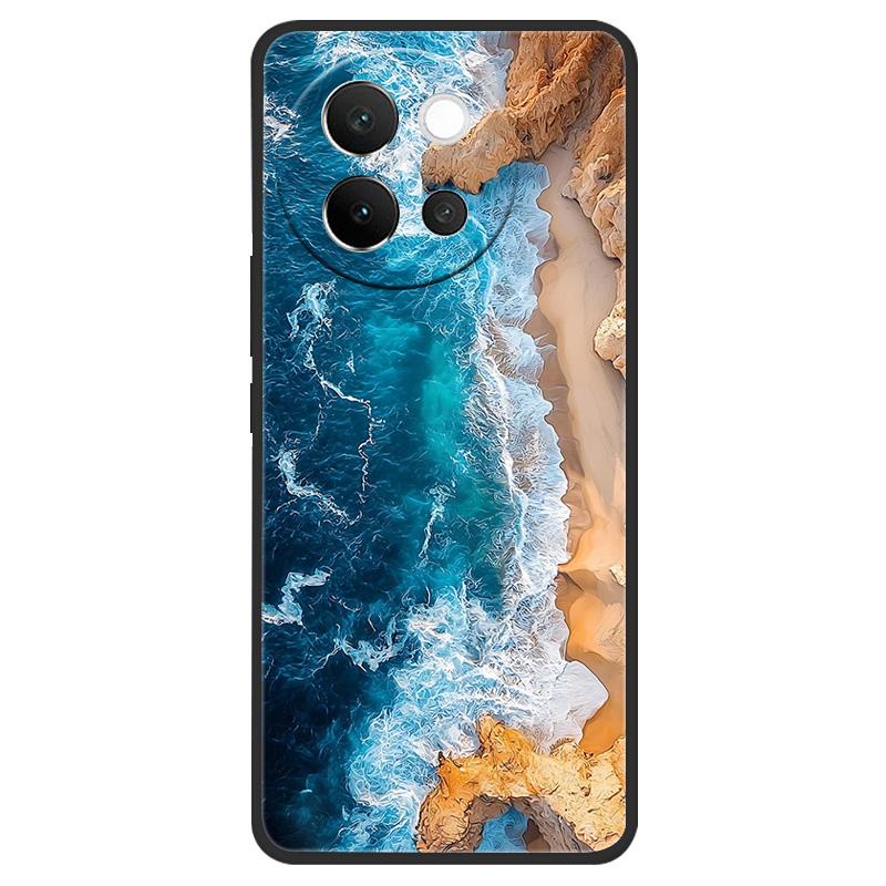 For Vivo V40 Lite 5G Case Marble Soft Matte Silicone Back Cover For Vivo V40 Lite V40Lite Full Coverage Phone Shell 6.78" Coque