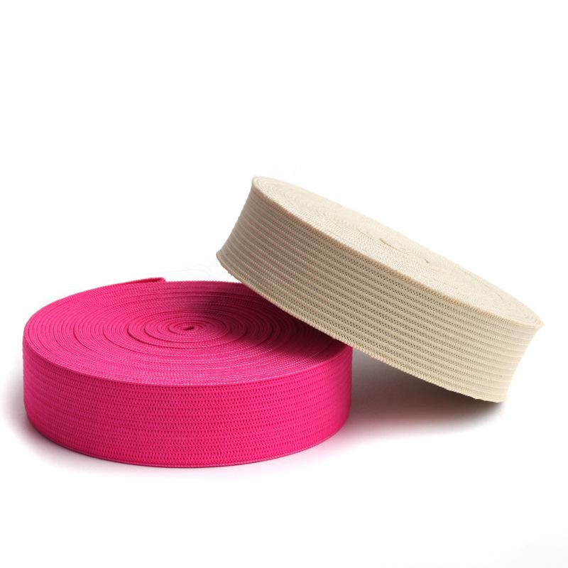 Color Wide And Flat Elastic Elastic Band Black And White Rubber Band Children'S Clothes Baby Clothes Pants Waist Thin Elastic Rope Webbing