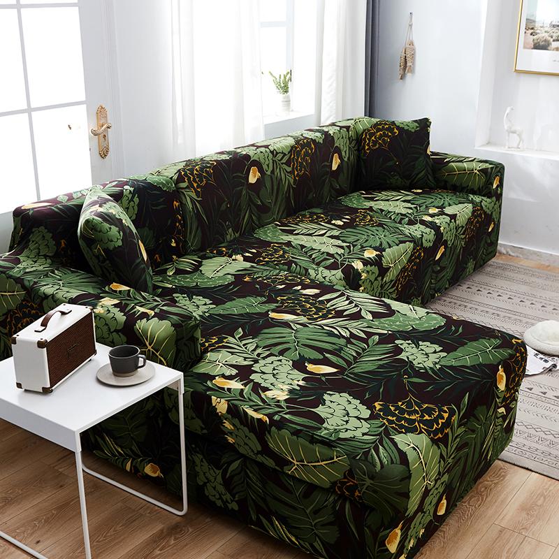 Stretch Couch Covers Soft All-Inclusive Armchair Sofa Slipcover Fitted L-Shaped, Sectional, Chaise Sofa Cover 1/2/3/4 Seater 1Pc