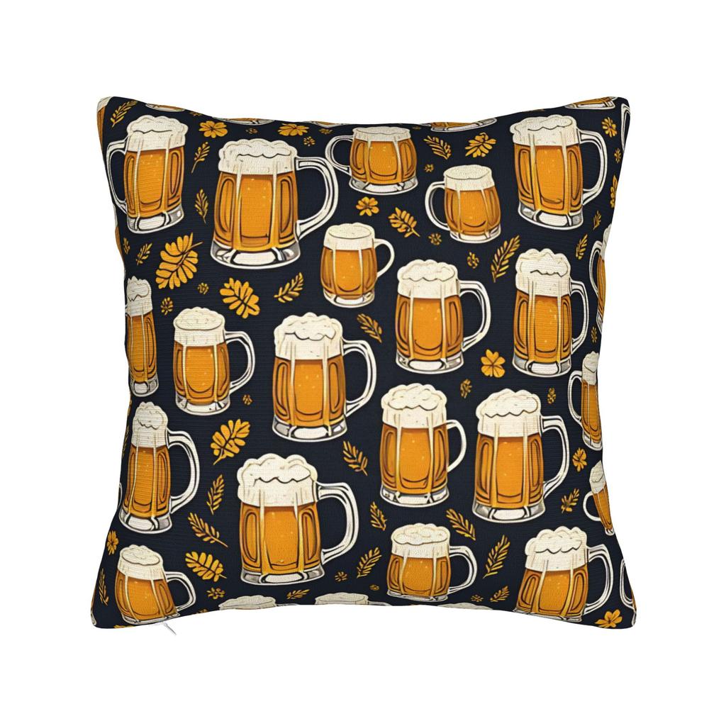Soft and Sweet Home Beer Pattern Decor Pillowcases Accessories  Pillow Cover Square Multiple Sizes
