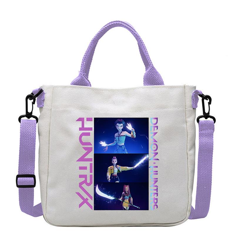 Horký prodej KPOP Dívčí skupina Demon Hunter Tištěná plátěná taška Módní dámská dojížděcí taška přes rameno crossbody