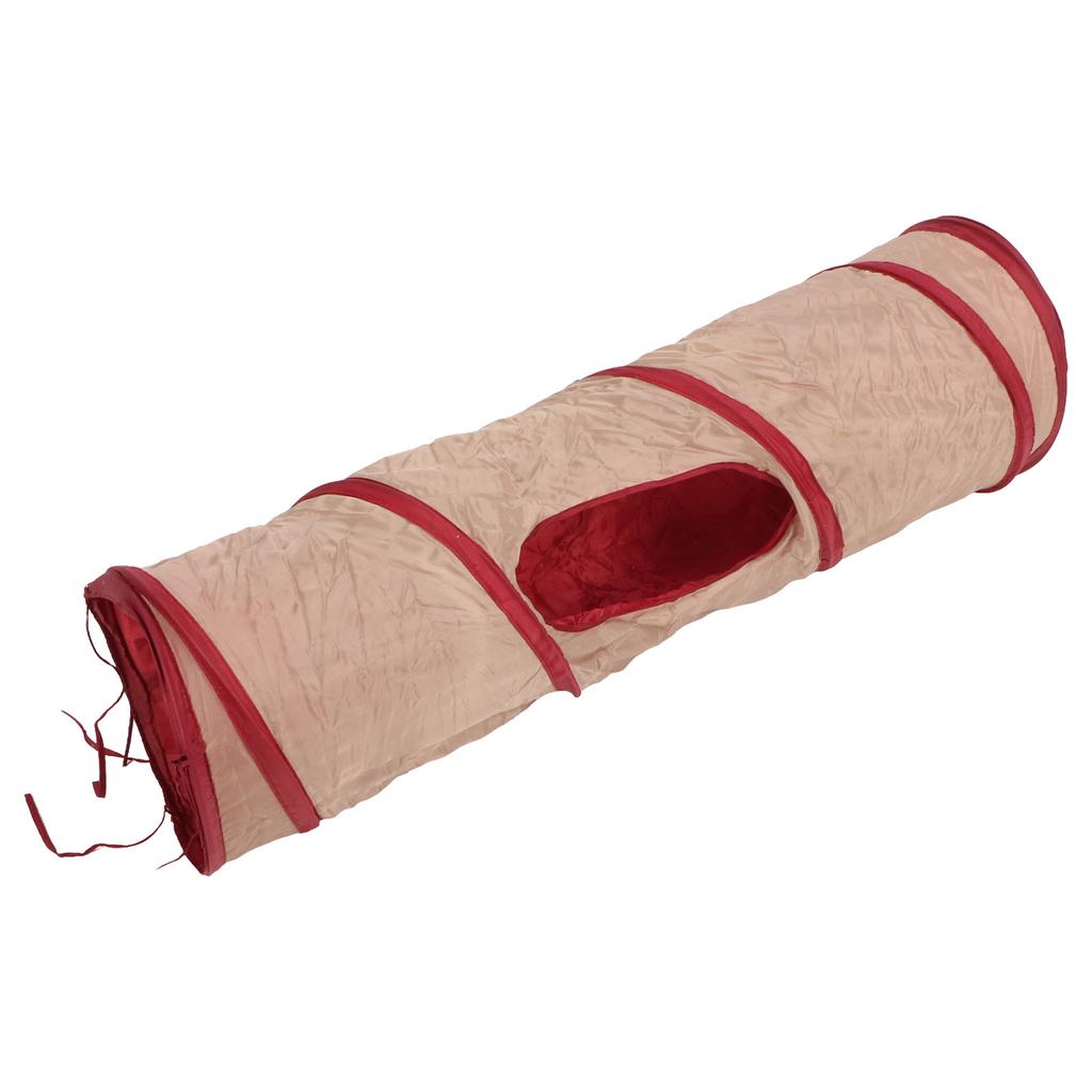 Collapsible Cat Tunnel Toy 2 Way Interactive Crinkle Activity Tunnel Cat Toy Cat Hideaway Tube for
