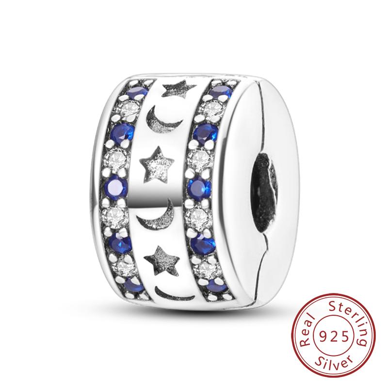 Fit Original Charms Beads Copper Clip Charms Zircon Silicone Spacer Beads For Bracelet Women Diy Gift Party