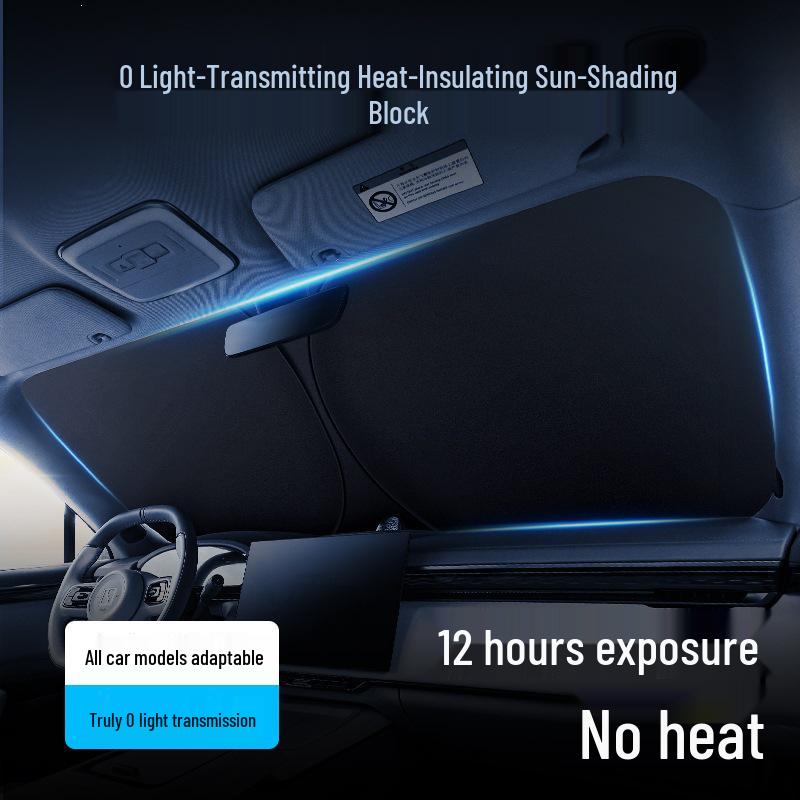 Summer Titanium Silver Sunshade: Windshield Heat Protection & Cooling Cover