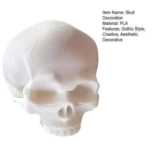 Skull Decoration Snap-On Monitor Clip 3D Printed Miniature Skull Figurine for Computer TV Screen Edge Unique Gothic Style Desktop Ornament Home Office