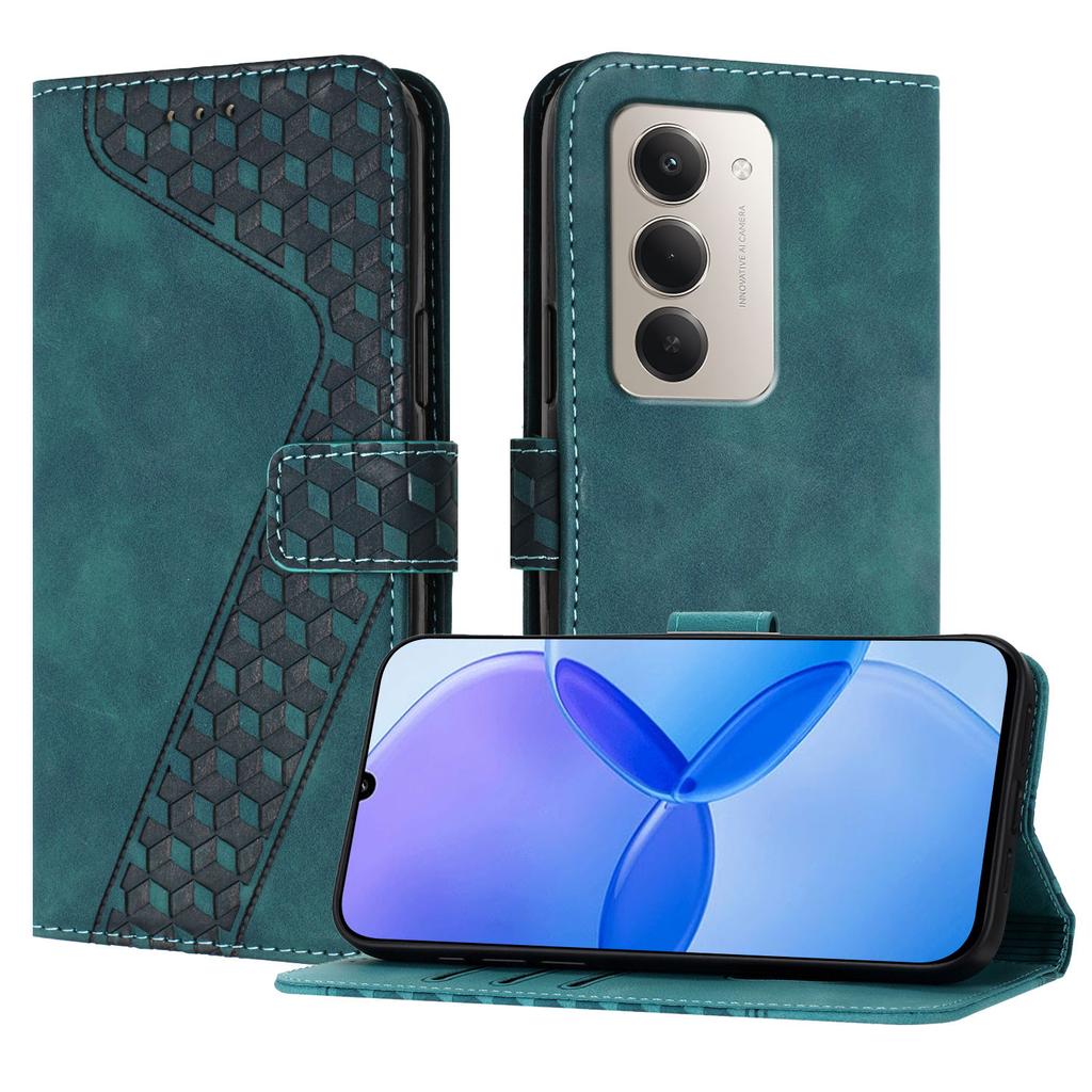 Für Xiaomi Redmi 15 4G (EU) (171 mm)/Xiaomi Redmi 15 5G (EU) (171 mm) Lederhülle 7-förmiges Muster Brieftasche Ständer Stoßfeste Handyhülle