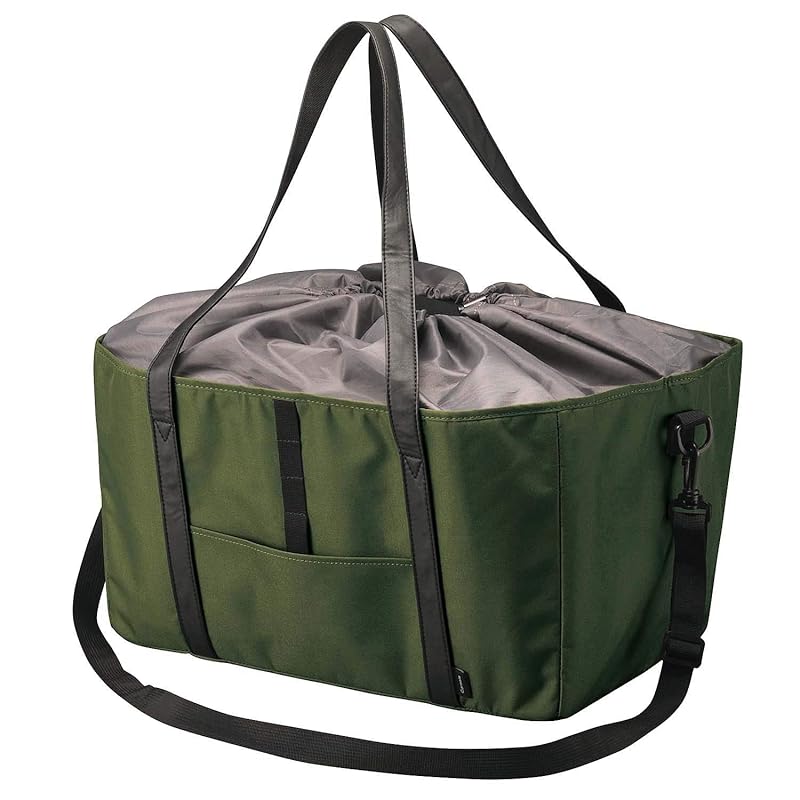 CARMATE Shopping Basket-Sized Heat and Cold Insulation Aluminum Sheet with Insulated Material, ISOFIX Compatible, Olive Green, DZ546