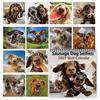 Thick Paper Monthly Journal 2027 Dachshunds Wall Calendar, Sausage Dog Selfies 12 Month Planner, Cute Yearly Appointment Tracker Theme Hanging