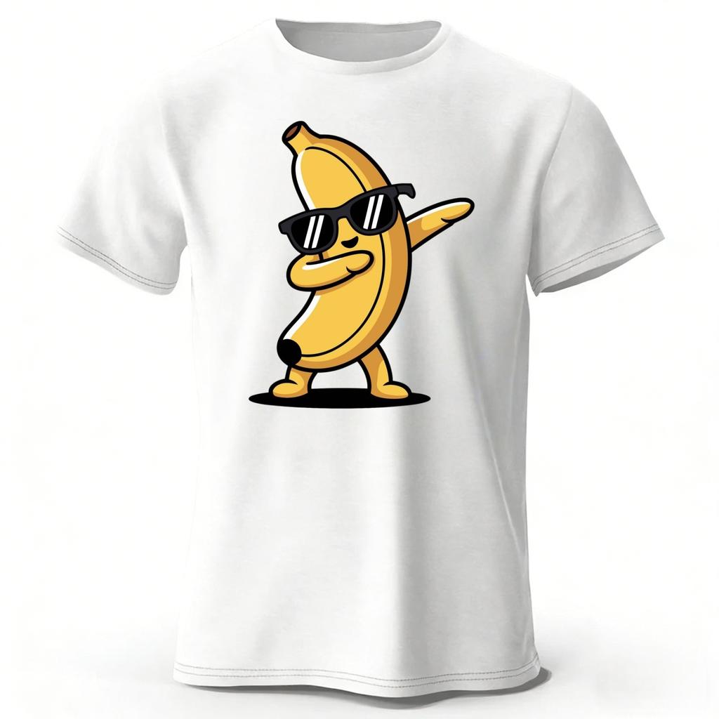Funny Banana Summer Mens 100 Cotton Tshirt Comfortable Loose Large Size Running Fitness Tshirt Casual Fashion Top