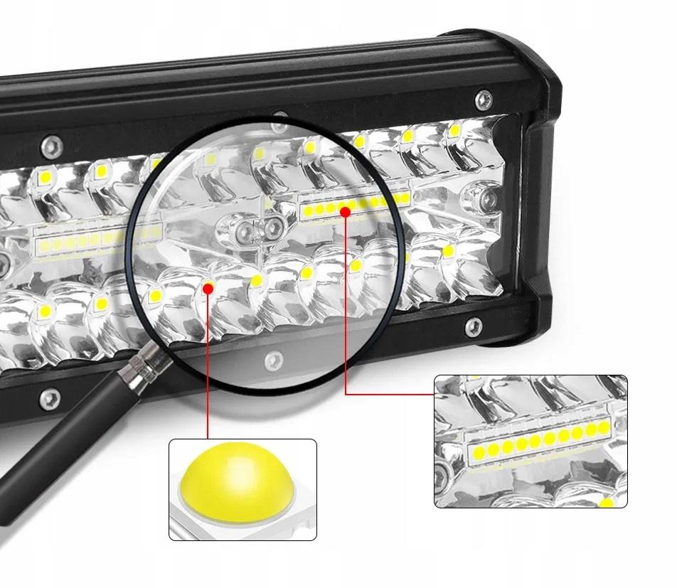 Panel LED lampa robocza BAR 52 cm 420W 12 24V cree dalekosiężny quad