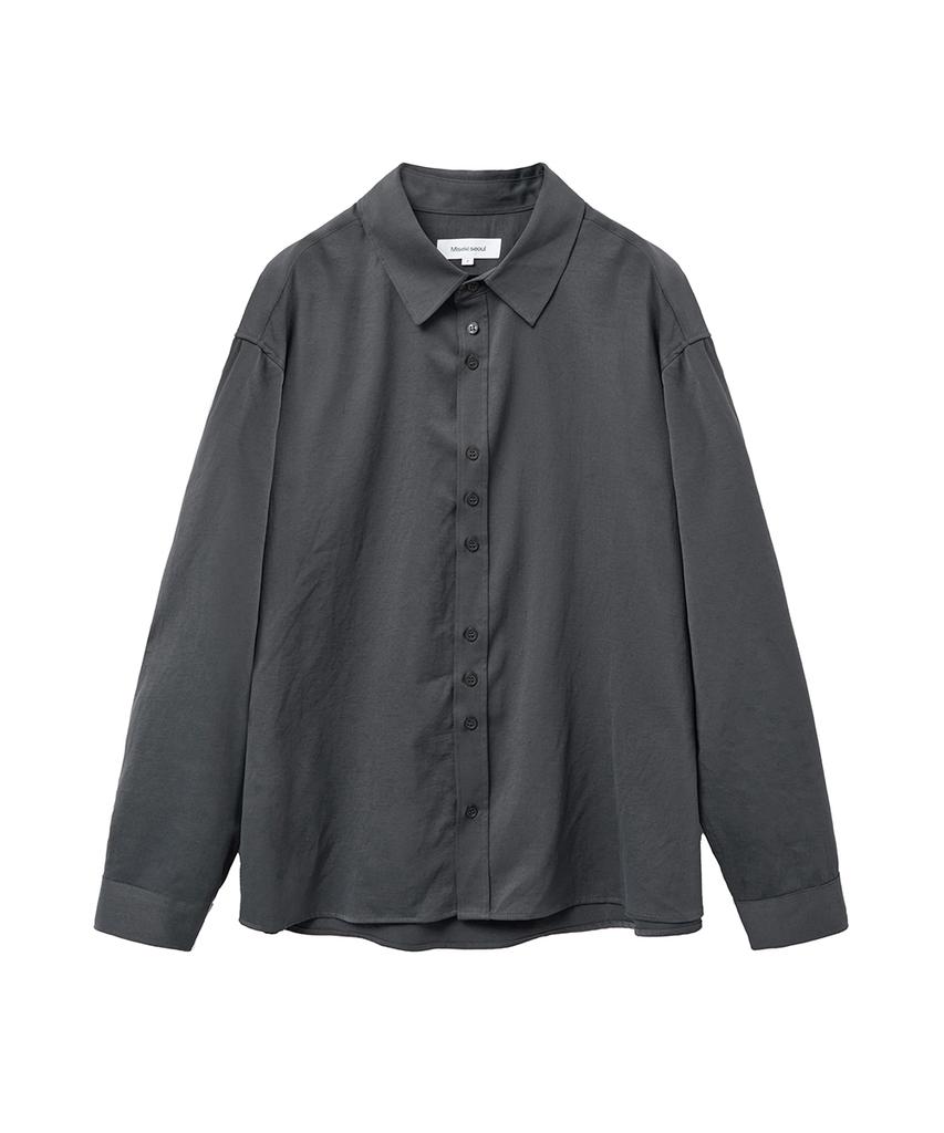 Misekiseoulmaen Asymmetric Button Shirt Charcoal