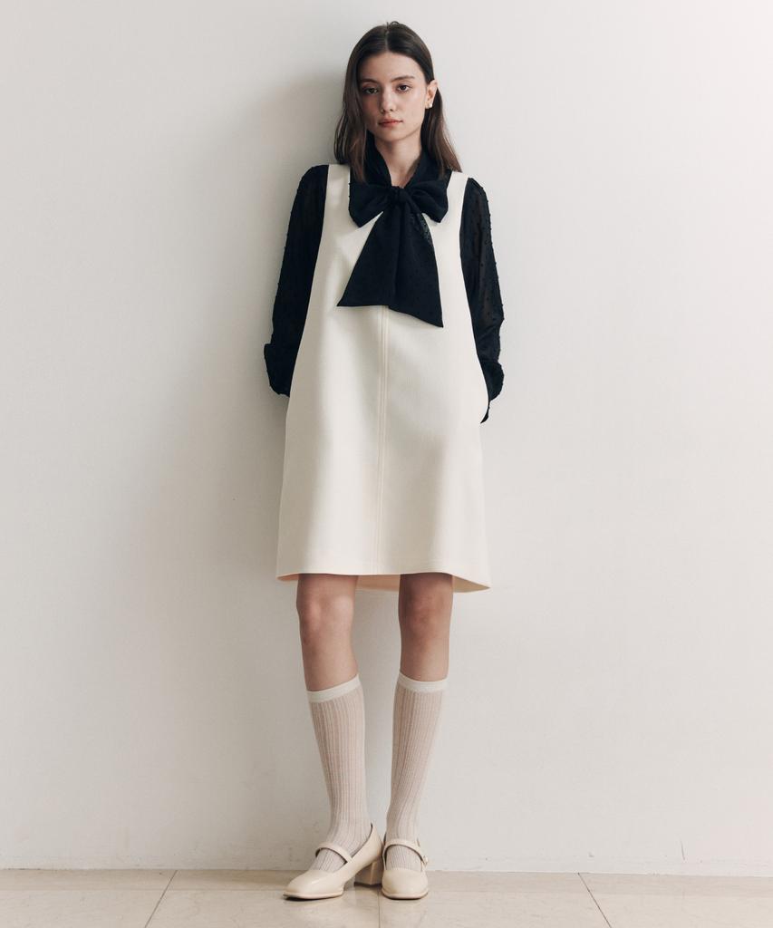 Zero Street Cozy Tweed Dress / Ivory