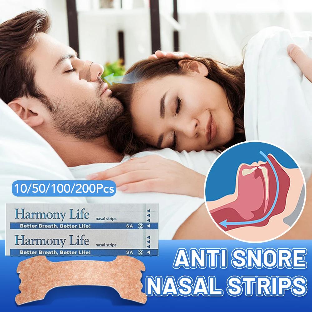 10-200pcs Snoring Stickers Breathing Nose Strips Physical Airway Expansion for Improved Nose Vent Anti-Snoring Comfort Sleep Aid