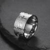 EUEAVAN Mysterious Ancient Egyptian Symbol Ring Stainless Steel Ankh Cross Eye of Horus Sphinx Rings Vintage Amulet Jewelry Gift