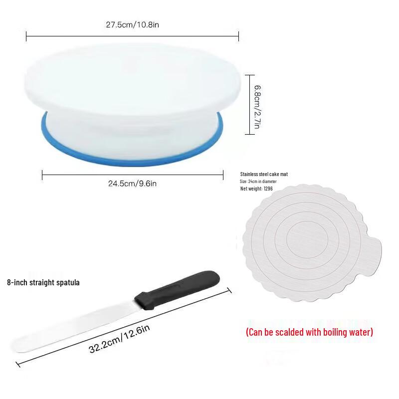 Plastic Cake Decorating Turntable Set