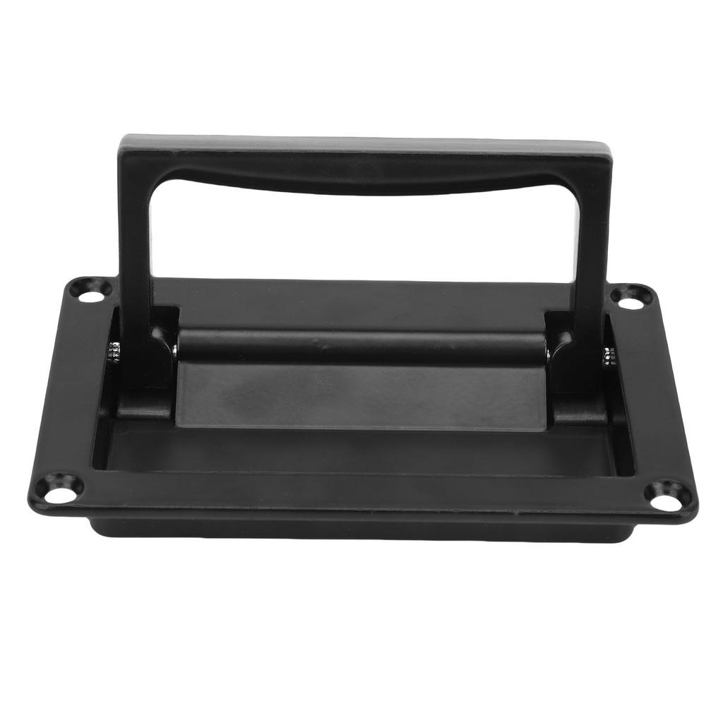 Recessed Door Pull Handle Zinc Alloy Flush Lift Recessed Hatch Handle Black Toolbox Handle with Mount Screws for Yacht
