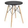 Modern Scandinavian Black Round Table For Living Room Dining Room Kitchen