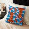 Colorful Sardine Lobster Crab Fish Ocean Pillow Cushion Cover Pillowcase Living Room Sofa Home Decor Customized