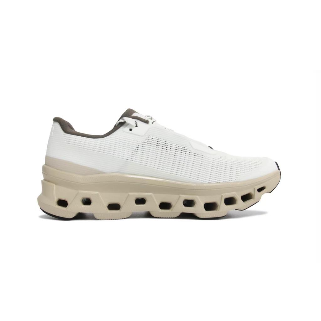 On Cloudmonster Void Breathable Low top Running Shoes Men's Gold White Red 3MG10571217(Team1492-)