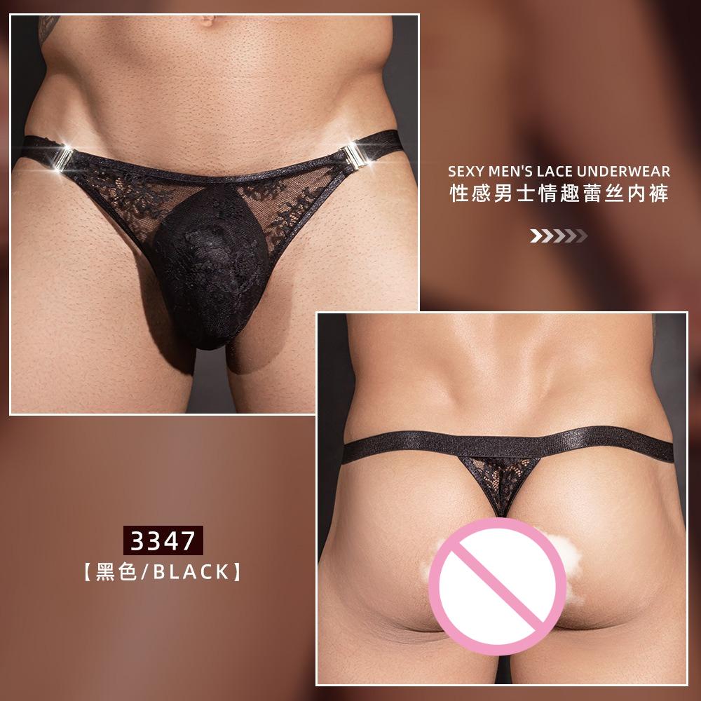 Herren Abnehmbare Trompetenbeutel Tanga Sexy Unterwäsche Erotische Herren Unterwäsche T-Rücken Unterhosen Elastische Slips Gay Männer G-String Höschen