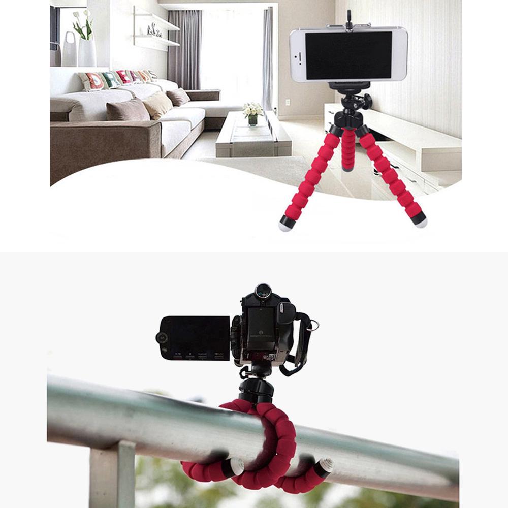 Portable Mini Octopus Tripod Stand with Phone Holder for Live Streaming Selfie