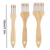 Round/Flat Multi-Tooth Comb Brush Nylon Wool Bamboo Handle Watercolor Brush Painting Supplies Art Stationery Acrylic Paint Brush
