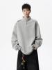 Men's Loose-Fit Streetwear Hoodie: High-End Patchwork Stand-Up Collar, Spring/Autumn Casual Jacket