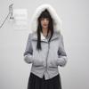 UNIFREE Winter Korean Style Slim Short Coat with Fur Collar