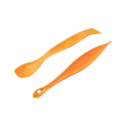 Tiger Crown Decorating Tool, Orange, 27 X 22 X 190mm, Kiwi Spoon & Orange Decorator, ABS Resin, Peeling & Cutting, 457, Set of 2