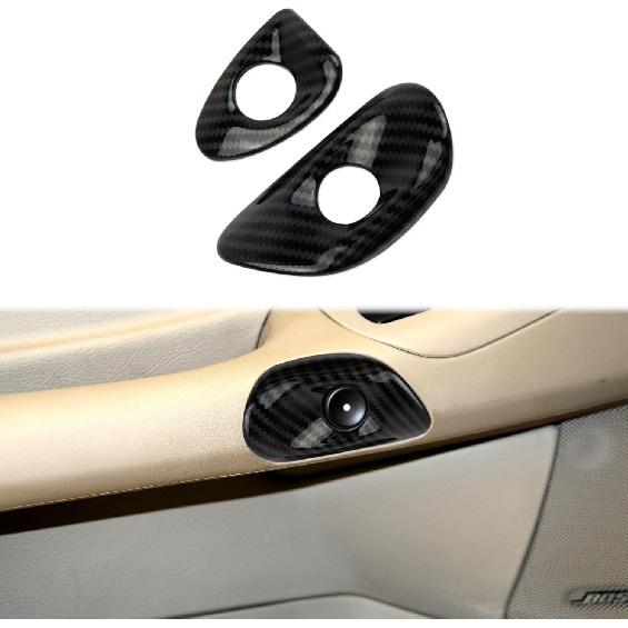 Carbon Fiber Style Interior Door Handle Button Trims Cover Accessoriess for 2005-2013 Chevy Corvette C6