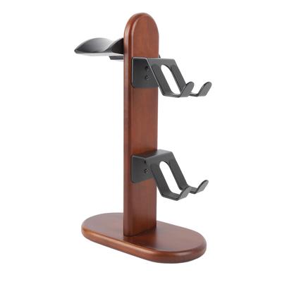 Controller Holder Desktop Wooden Gaming Controller Stand with Headphone Holder for Switch Pro