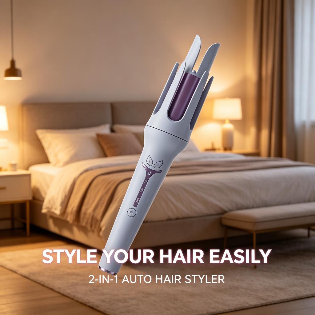 Rizador de pelo automático 2 en 1 plancha para el cabello rizador profesional de cerámica