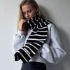 Daily Striped Scarf - Black