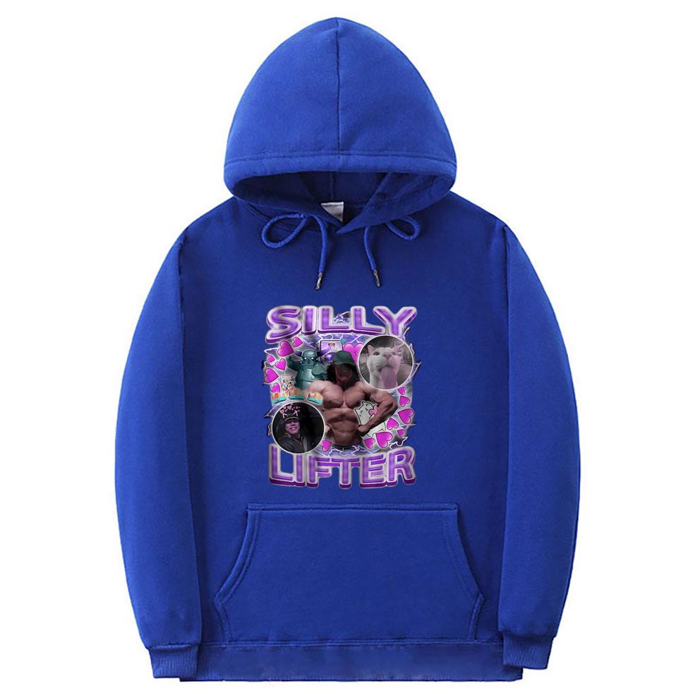 Sam Sulek Silly Lifter Pump Cover Bodybuilder Funny Meme Print Hoodie Unisex Vintage Casual Tracksuit Male Oversized Hoodies