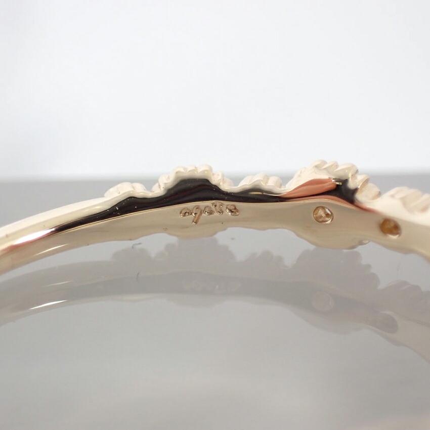 [Pre-owned] Agete K10 Diamond 0.09ct Ring / Size 11 / J92-6