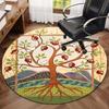 1Pc Tree of Life Circular Print Rug - home decoration Carpet For Living Room Bedroom Flooring Computer Chair Area Rug