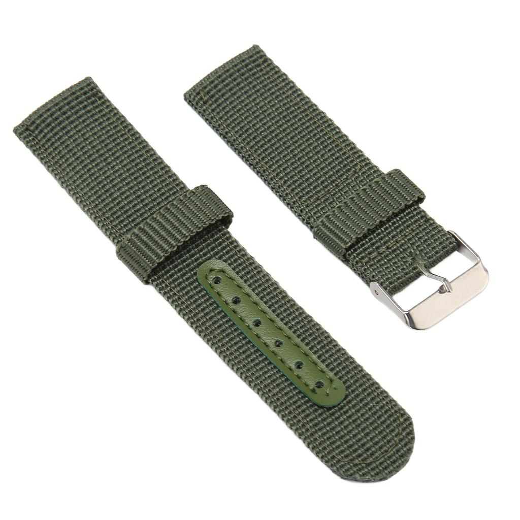 22mm Canvas Watch Strap Canvas Quick Release Replacement Watch Band for Men and Women Green