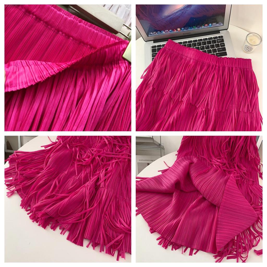 Retro Layered Tassel Skirt: Cross-Border Drape & Dynamic Style