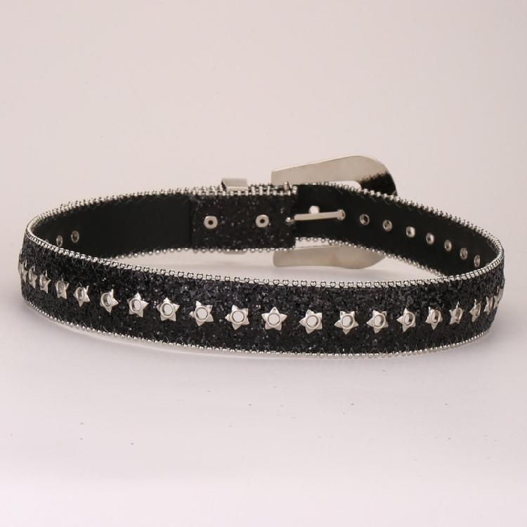 Cool Gothic Waist Chain Casual Belt Studded Waist Ceinture Lady Glittered Belt