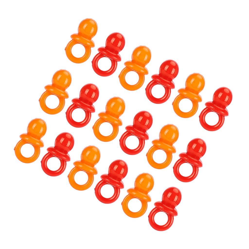 100Pcs Acrylic Pacifier Birthday Party Decoration Baby Baptism Soothing Mini Color Toys