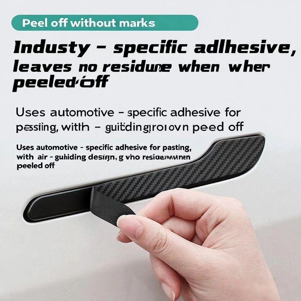 Car Protector Sticker Door Handle Wrap Cover Decorative Stickers 4Pcs/Set Anti-scratch For Tesla Model 3 Y 2021 ABS Worldmuma