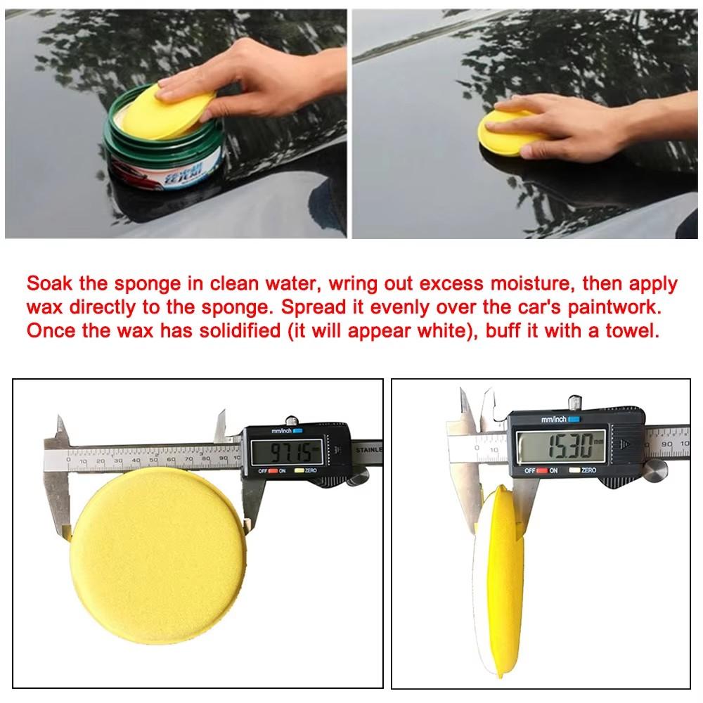 5PCS / 10PCS Car High Density Round Waxing Polishing Sponge Foam Sponge For Vehicle Furniture Glass Floor Wash Cleaning Tool