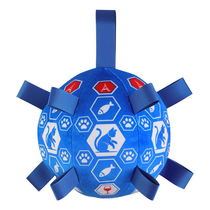 Outdoor Dog Football Toy: Sounding, Plush, Teething, & Self-Entertainment Training Ball