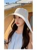 Women's Wide Brim Sun Hat with Integrated Neck and Face UV Protection, Ponytail Slot, and Shawl.