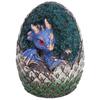 Dragon Egg Resin Material Interesting Decorative Cute Vivid Garden Animal Figurines for Living RoomBlue Dragon