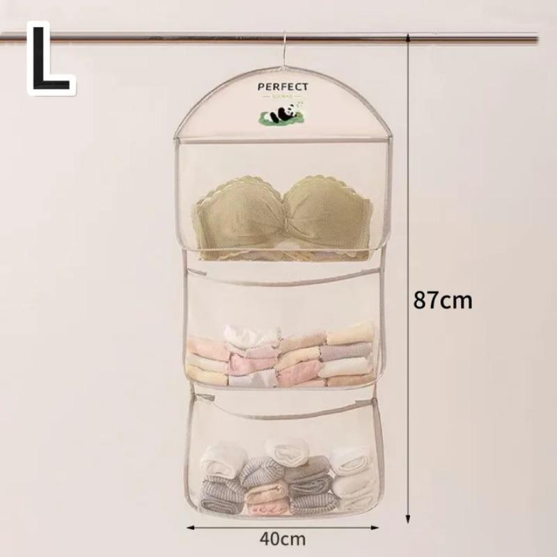 Aufbewahrungsnetz mit großer Kapazität, Schlafsaalschrank, Hängebeutel für Socken und Unterwäsche, Mehrschichtige atmungsaktive Netztasche, Tür-Aufbewahrungstaschen