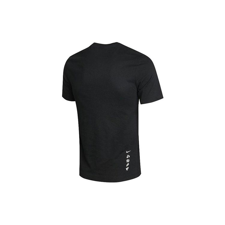 Nike Grafisches Kurzarm-T-Shirt mit übergroßem Swoosh-Print Herren Tops Schwarz DJ5218-010