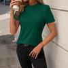 Women's Summer Crew-neck Short-sleeved Loose T-shirt Base Top
