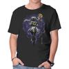 Unisex Crew Neck T-Shirt The Eternal Mage Shadow Line-Art Graphic Short Sleeve Casual Tee